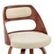 Armen Living Julius 30" Cream Faux Leather and Walnut Wood Bar Stool LCJUBAWACR30 - alternate 5